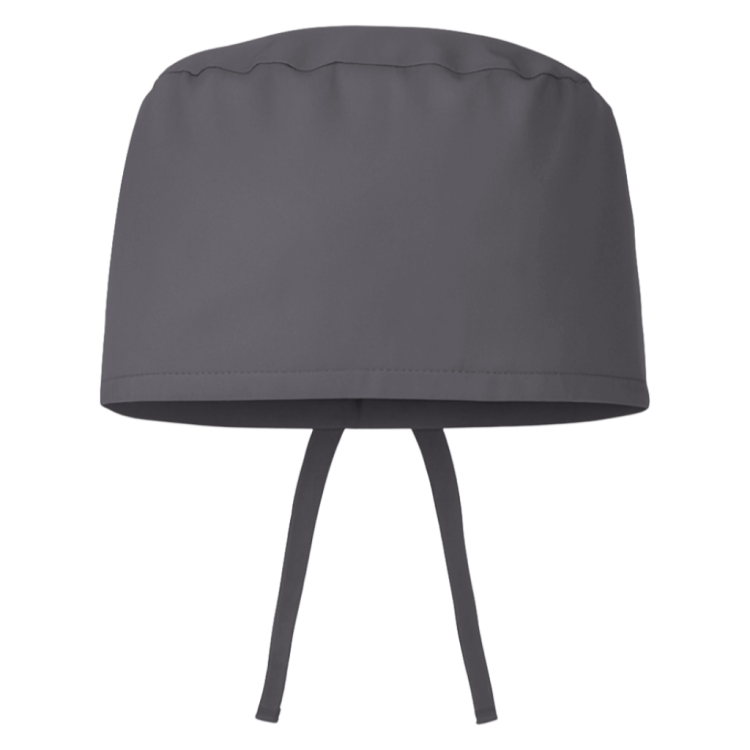 Czepek medyczny chirurgiczny wiązany unisex szary przód.png
