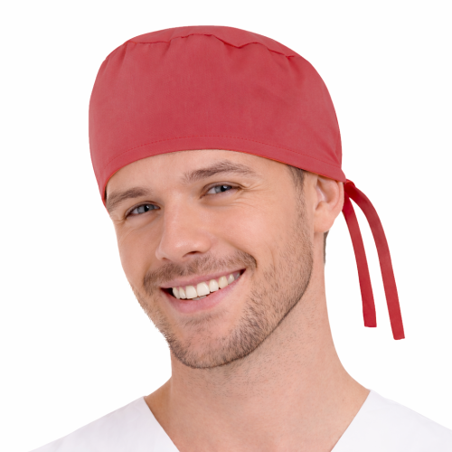 Czepek medyczny chirurgiczny wiązany unisex malinowy.png