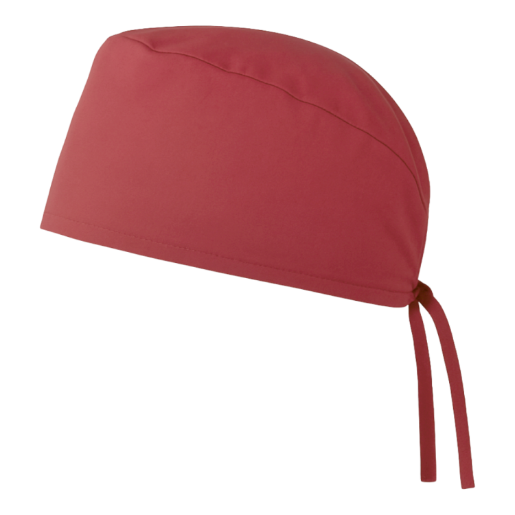 Czepek medyczny chirurgiczny wiązany unisex malinowy lewy bok.png