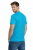 T-shirt męski krótki rękaw 100% bawełna kolor turkusowy widok z tyłu.png
