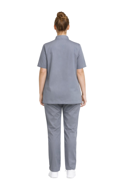 zestaw gastronomiczny  damski szary elastyczny zapinany na napy