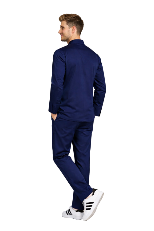 Uniform dla kucharza w kolorze granatowym  – elastyczny zestaw gastronomiczny