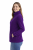 Bluza polarowa damska polar zapinany na zamek purpurowy widok z boku.png