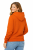 Bluza damska z kapturem kieszeniami pomarańczowa widok z tyłu.png
