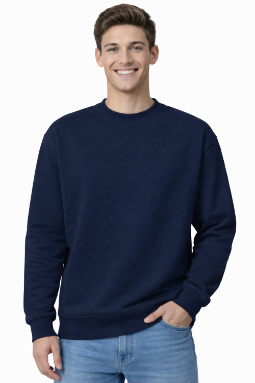 Granatowa bluza sportowa męska z długim rekawem.png