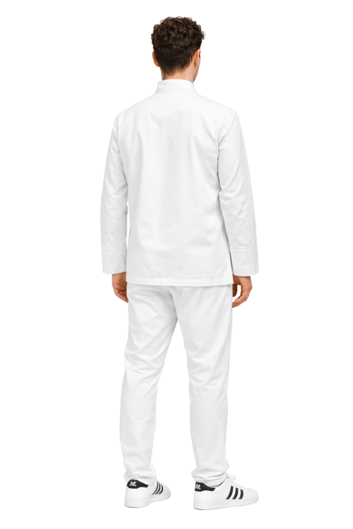 Profesjonalny zestaw gastronomiczny dla kucharza zapinany na napy  biały