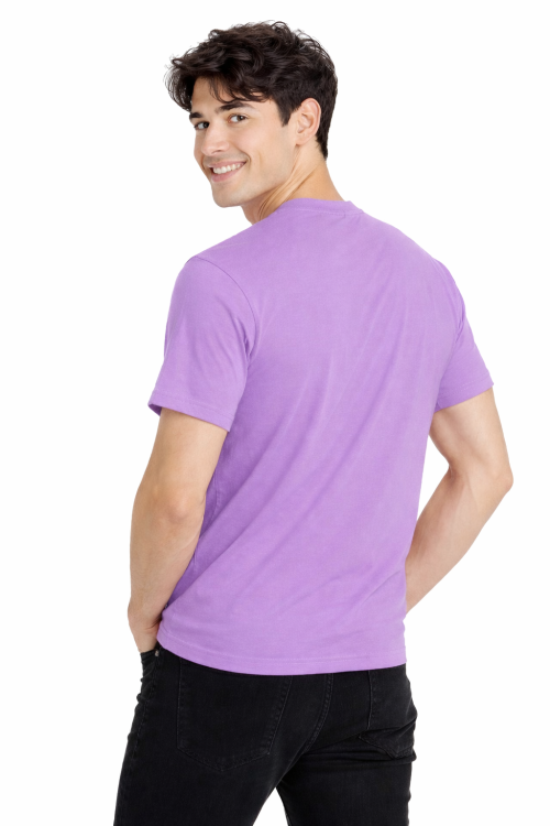 T-shirt męski z krótkim rękawem gramatura 190g wrzosowy widok z tyłu.png