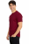 T-shirt męski z krótkim rękawem gramatura 190g bordowy widok z boku.png