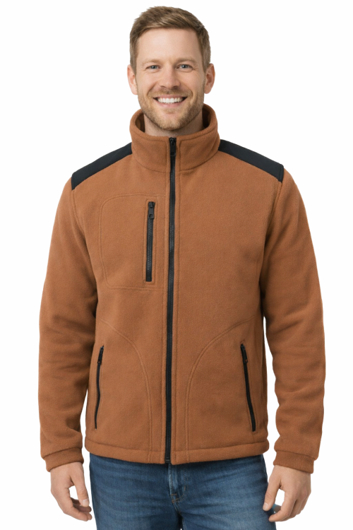 Bluza polarowa brązowy z czarnymi wstawkami gramatura 360.png