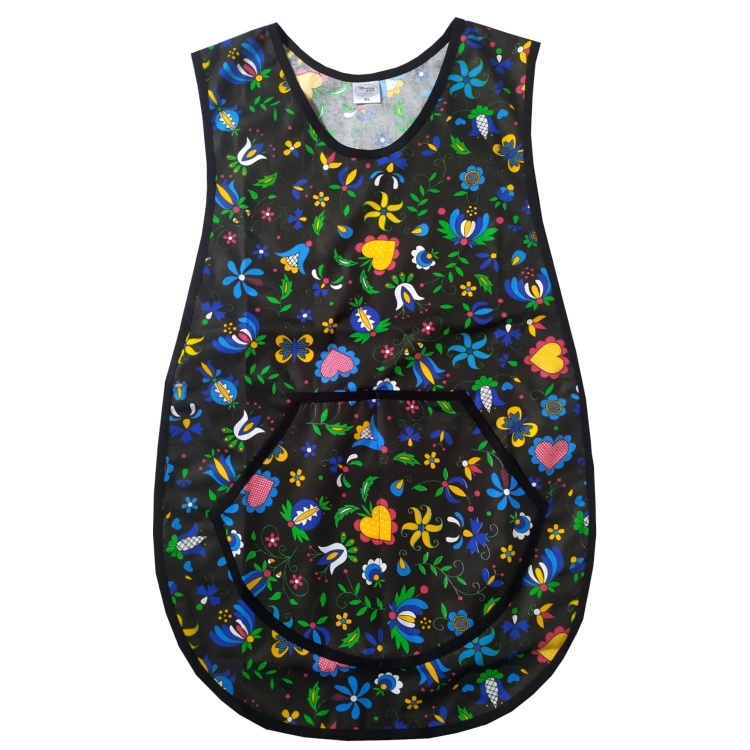 Fartuszek-kuchenny-we-wzory-folkor-kolorowe-kwiaty-motyle-na-ciemnym-tle-mockup