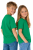 T-shirt dziecięcy dla chłopca i dziewczynki kolor zielony widok z boku.png
