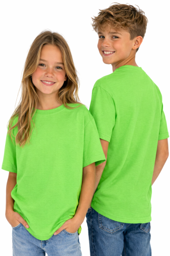 T-shirt dziecięcy dla chłopca i dziewczynki kolor limonki.png