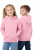 Bluza sportowa z kapturem i długim rękawem dziecięca dla chłopca i dziewczynki różowa.png