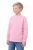 Bluza sportowa dziecięca wkładana przez głowę długi rękaw dla chłopca i dziewczynki różowa widok chłopca.png