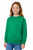 Bluza sportowa dziecięca wkładana przez głowę długi rękaw dla chłopca i dziewczynki zielona widok dziewczynki.png
