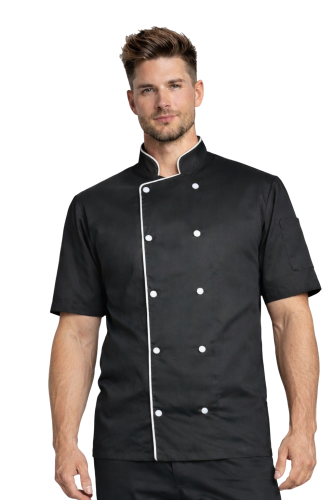 Męska bluza kucharska z białą lamówką