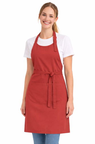 Fartuszek zapaska z karczkiem i kiesznią wiazany w pasie kolor czerwony.png