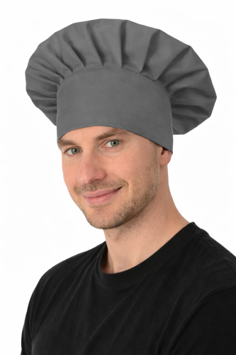 Czapka kucharza szefa kuchni szara.png