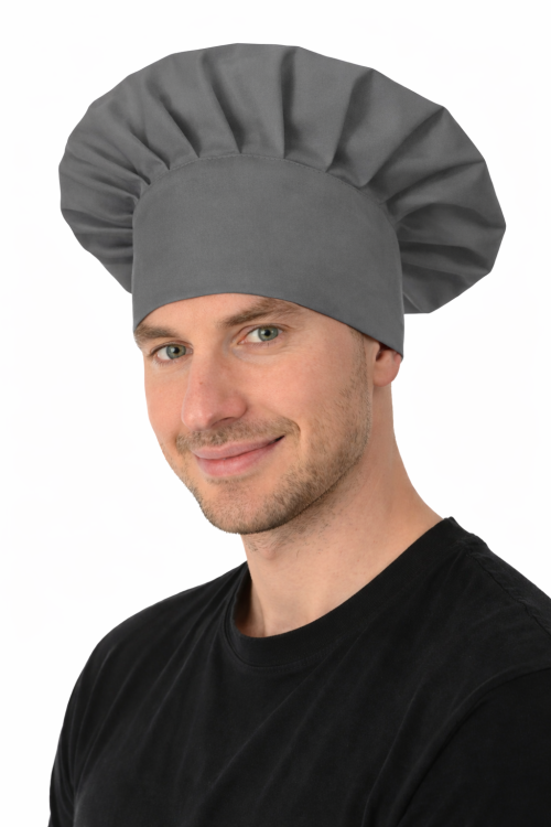 Czapka kucharza szefa kuchni szara.png