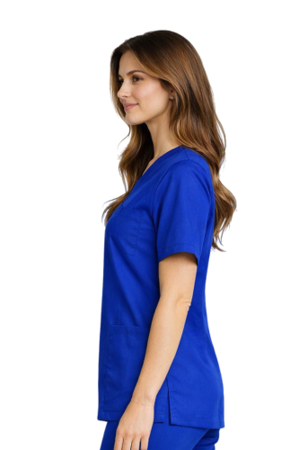 Chabrowa bluza chirurgiczna dla kobiet