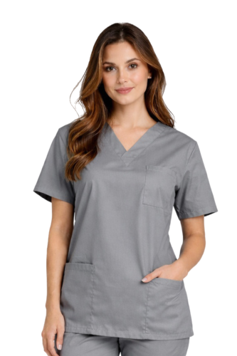 Damska bluza medyczna w kolorze szarym