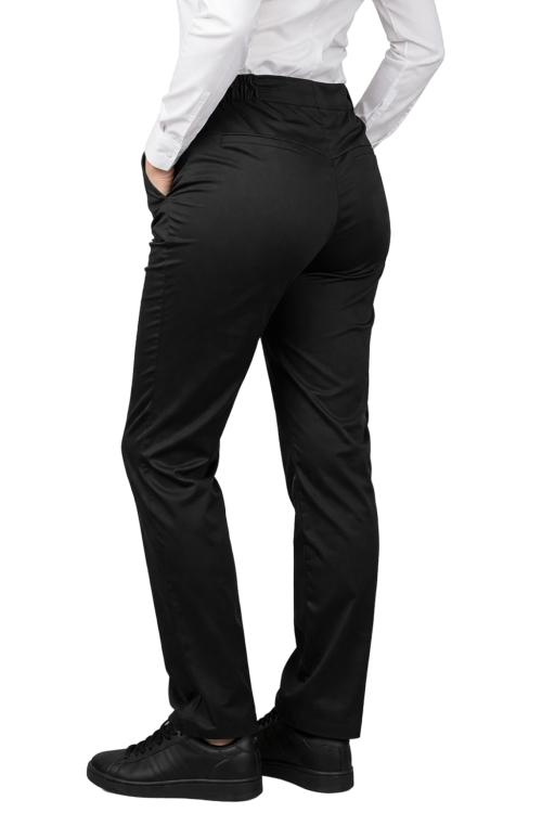 Damskie spodnie kelnerskie elastyczne kolor czarny