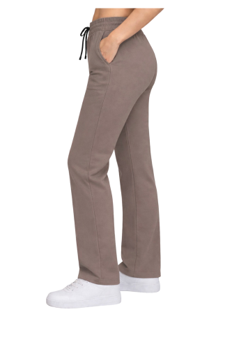Spodnie medyczne damskie  , prosta nogawka  w kolorze cappucino