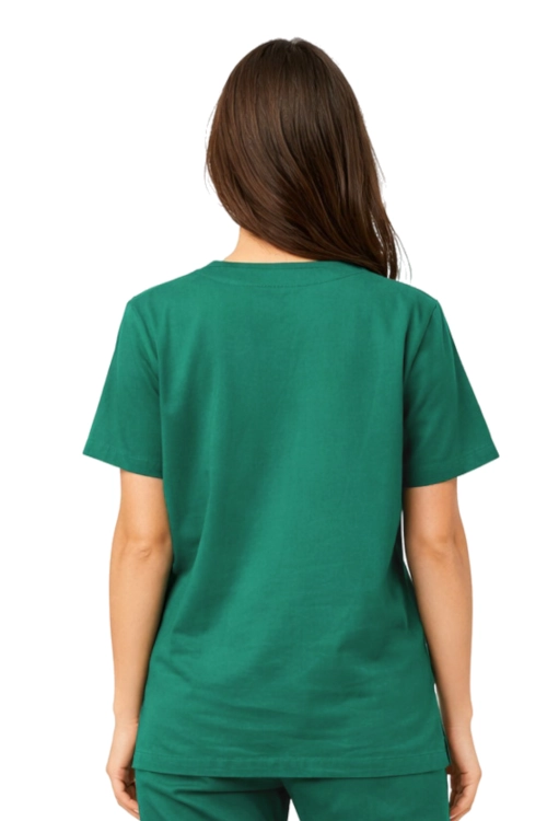 Zielona bluza chirurgiczna damska z bawełny