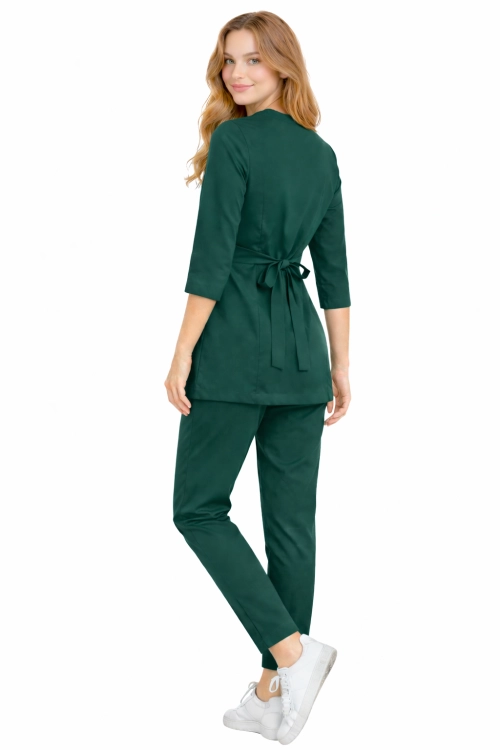 Damski komplet medyczny BASIC PREMIUM kolor zielona butelka