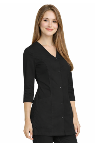 Czarny żakiet CASUAL PREMIUM z rękawem 3/4 medyczny