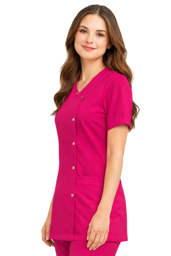 BASIC PREMIUM elastyczny  żakiet medyczny damski krótki rękaw