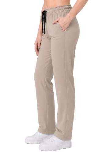 Spodnie medyczne damskie  , prosta nogawka  w kolorze beżowym