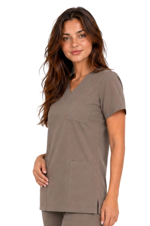 Casual Premium damska bluza medyczna cappucino_bok.png