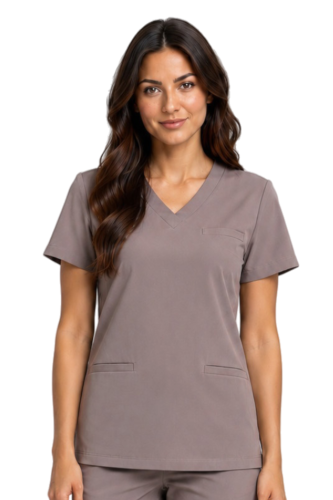 Cappucino bluza medyczna damska BASIC PREMIUM_przód.png