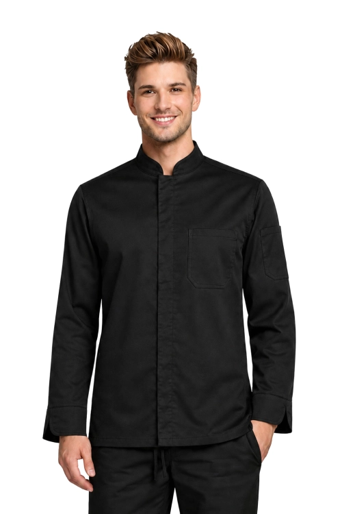 Bluza-kucharska-meska-zakryte-zatrzaski-dwie-kieszenie-elastyczna-kolor-czarny.png