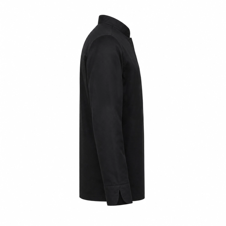 Bluza-kucharska-meska-zakryte-zatrzaski-dwie-kieszenie-kolor-czarny-prawy-bok.png