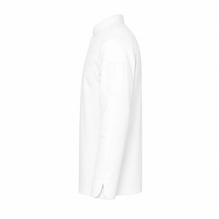 Bluza-kucharska-meska-zakryte-zatrzaski-dwie-kieszenie-kolor-bialy-lewy-bok.png